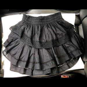 LoveShackFancy skirt size 2/xs Black